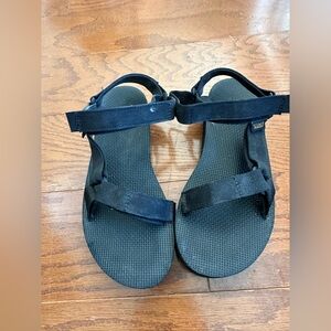 Teva Black Open-Toe Strappy Sandals